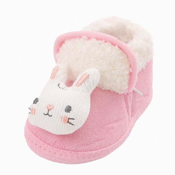 NOLDARES Baby Snow Boots Infant Boy Girl Winter Boots Nonslip Lightweight Outdoor Warm Shoes for Cold Weather 6 9 12 18 24 Months(Infant/Toddler)(Pink,5.5)