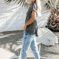 thumbnail image 2 of European And American Casual Style Loose Short-Sleeved Pocket Stitching Solid Color  Simple And Natural Fashion Ladies Suit Short-Sleeved, 2 of 7