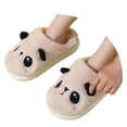 thumbnail image 3 of XIMIN Kids Girls Boys Slippers Animal Kawaii Soft Cozy Winter Slipper with Panda Toddler Fuzzy Cute Fluffy House Shoes Plush Cartoon Bedroom Slides, 3 of 8
