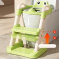 thumbnail image 3 of Kitem Toilet Seat with Step Stool Ladder, Toddler Kids Potty Training Seat for Boys Girls, Non Slip Foldable Toilet Training Seat with Soft Cushion, Green, 3 of 13