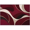 Modern Abstract Area Rugs, Burgundy Pattern Carpet, Washable Non Slip ...