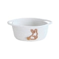 thumbnail image 2 of Woven Storage Baskets Cotton Rope Storage Laundry Baskets Toy Baskets Home Desktop Storage, B-34*23*12cm, White, 2 of 9