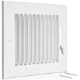 thumbnail image 5 of Ceiling Register - Air Vent Covers for Home Ceiling or Wall - 10X6 Inch (Duct Opening) 1-Way White Grille Register Cover with Adjustable Damper for HVAC Heat and Cold Air Conditioner, 5 of 8