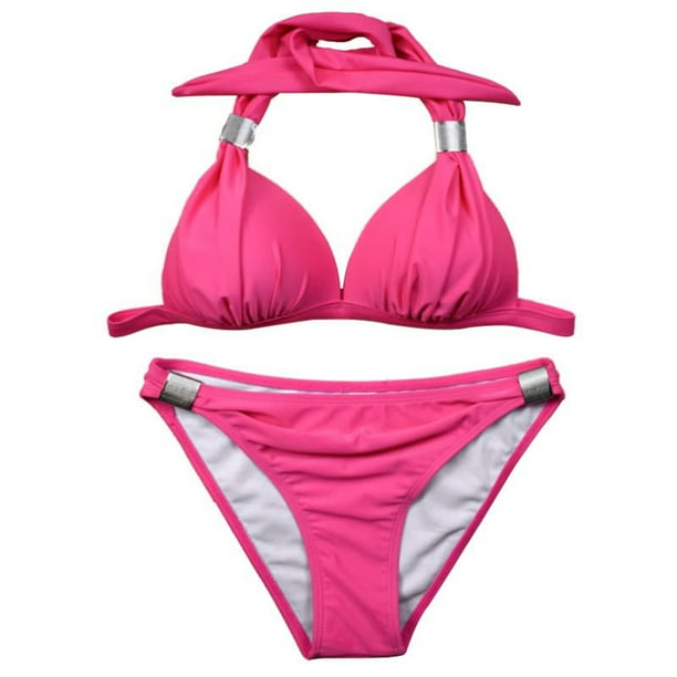 Guvpev Two Piece Bathing Suit Women Women's Bikini Swimsuit High Waist Bikini Set Swimsuit
