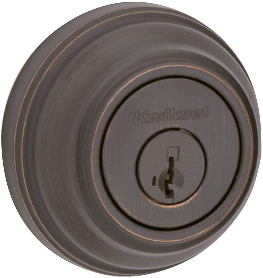 Kwikset 980 Single Cylinder Deadbolt featuring SmartKey in Venetian Bronze 