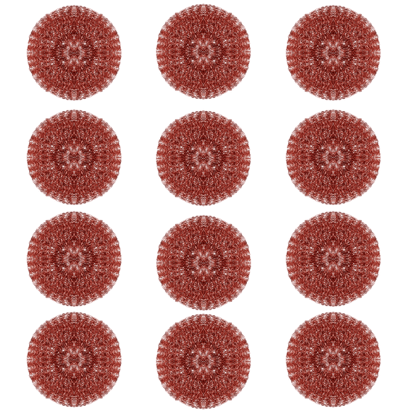 LOLA Jumbo Copper Mesh Scourers, Heavy-Duty Cleaning Pads, Rust-Resistant - 12 Pack