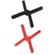 thumbnail image 1 of 2 salvamanteles de silicona plegables (negro + rojo), extensibles, ligeros, flexibles, duraderos, antideslizantes, diseño cruzado, almohadillas calientes, utensilios de cocina Xemadio 2034062, 1 of 8