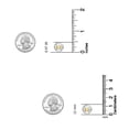 thumbnail image 4 of LeCalla 925 Sterling Silver Jewelry Round Antique Dome Heart Two-Tone Omega-Clip Back Stud Earrings for Women and Teen 12MM, 4 of 7