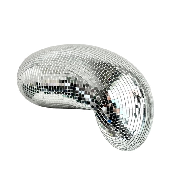Decoración de bola de discoteca derretida, estética, hecha a mano, escultura de discoteca brillante, , bola de espejo para bodas, oficinas,
