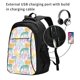 thumbnail image 2 of Fotbe Zebra Colourful Mochila con Estampado y Puerto USB para Hombre y Mujer, Mochila Antirrobo, Mochila de Viaje, Mochila Escolar, Mochila Universitaria, 2 of 7