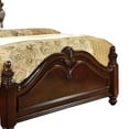 thumbnail image 2 of Benzara Solid Wood Queen Size Bed with Scalloped Headboard in Cherry Brown, 2 of 3