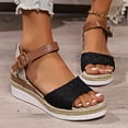 thumbnail image 2 of Willtoo Wedges for Women Summer Dressy Slip On Orthopedic Sandals with Arch Support Open Toe Ankle Strap Beach Boho Sandals, 2 of 6