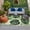 Green, variant on Blue Palm Leaves Outdoor Rug 4x6 Ft, Non Slip Washable Area Rug, Farmhouse Summer Beige Tropical Plants Patio Rugs Carpet Runner, Large Floor Mat for Indoor/Outdoor Deck Porch Camping