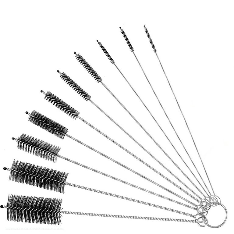 2 Pcs cleaning brush Thin Flexible Practical Nylon Bristles Pipe q