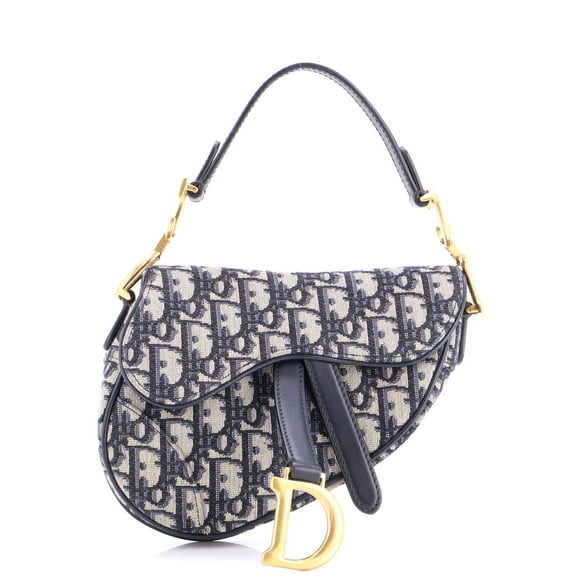 Pre-Owned Saddle Handbag Oblique Canvas Mini By Rebag