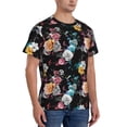 thumbnail image 2 of Vsdgher Hibiscus Rose Print Men's Dry Fit Mesh Athletic Shirts Moisture Wicking Tennis T-Shirt Tops, 2 of 9