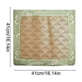 thumbnail image 4 of AYktou Mugwort Floss Cooling Rattan Chair Cushions, 16.1×16.1 Inch Summer Breathable Chair Mat Car Seat Cushion with Embroidered Edge Trimming, Non-Slip Comfortable Seat Pad for Dining Office Chairs, 4 of 7