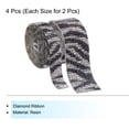thumbnail image 3 of Unique Bargains 2 Roll 1 Yard 13.5/27mm Self Adhesive Crystal Rhinestone Ribbon for Crafts Project, Black+White, 3 of 5