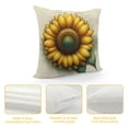 thumbnail image 4 of Leisuo  Sunflower Throw Pillow Cover Vintage Sunflower with Retro Design Decorative Rectangular Pillowcase for Sofa and Bed Couch, 4 of 5