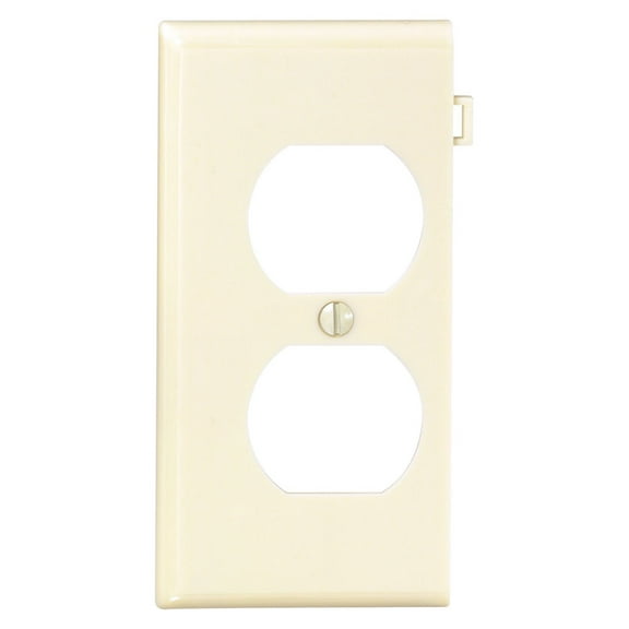 Leviton Duplex Receptacle Wall Plate LPSE8-I Sectional - Thermoplastic, Ivory