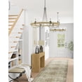 thumbnail image 4 of French Black Smoke wood Natural Abaca Rope Shipwright Chandelier, 4 of 7