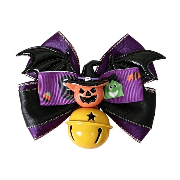 Halloween Pet Bow Tie Collar With Detachable Bell Adjustable Cat Bow Tie For Cat Small Dog Holiday Party Costume,A-8Cm