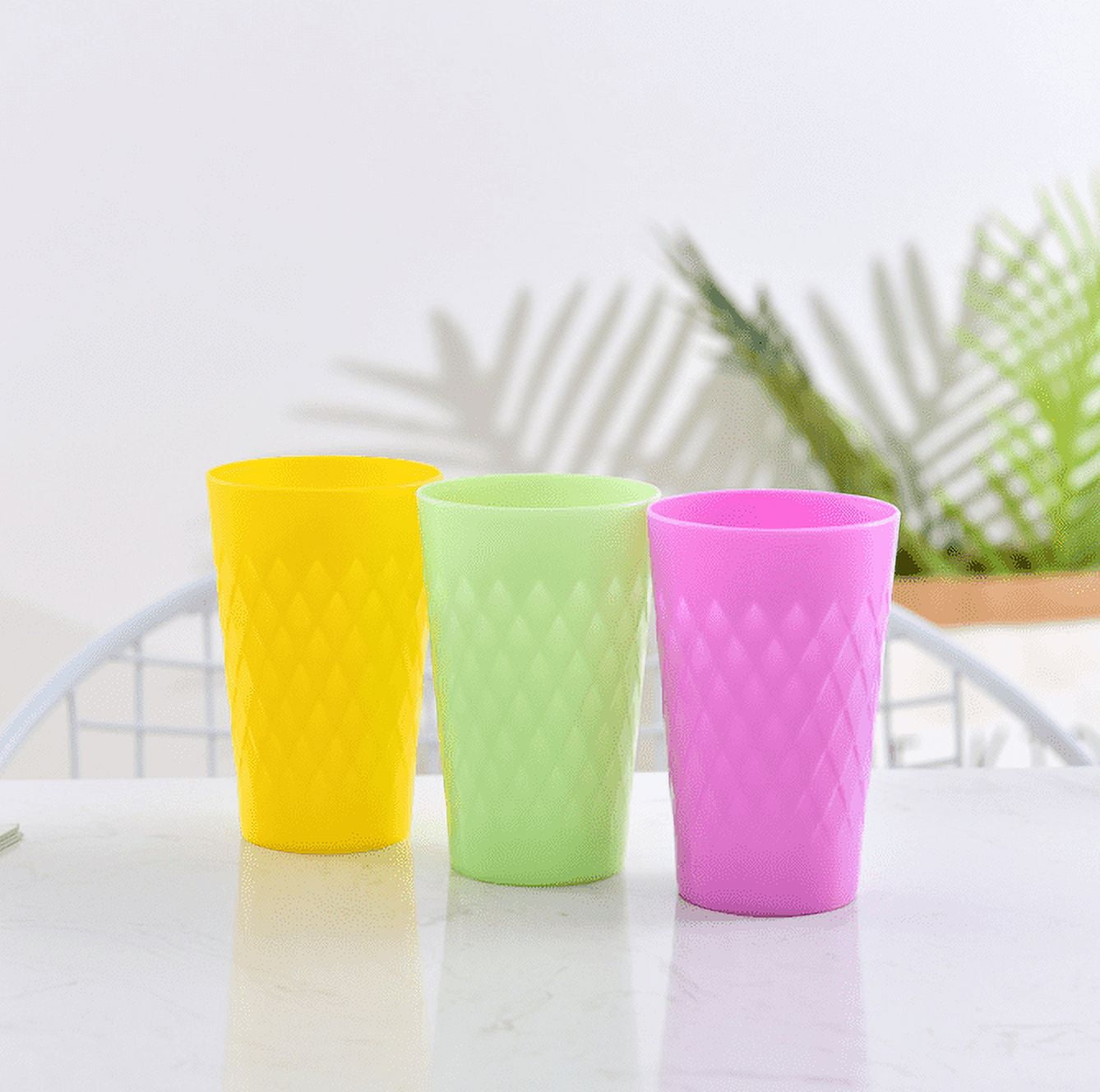 Honla 8 oz Kids Cups,Set of 20 Small Plastic Cups for Kids,BPA  Free Cups,Dishwasher Safe,Reusable and Unbreakable Children Drinking Cups  Tumblers in 5 Assorted Colors: Tumblers & Water Glasses