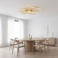 thumbnail image 4 of UMEILUCE 5 Lights Modern LED Dimmable Gold Rings Semi-Flush Mount for Dining Living Room,L41.3 Inch, 4 of 7