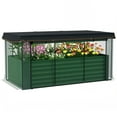 thumbnail image 2 of Outsunny Galvanized Raised Garden Bed, Planter Box with Crop Cage and Shade Cloth, Green, 2 of 9