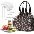 thumbnail image 4 of Star Princess Castle Pattern Drawstring Lunch Bag Women - Drawstring Lunch Bag Insulated for Work Office - Stain-Resistant Large Lunchbags for Women with Multi-Pockets, 4 of 5