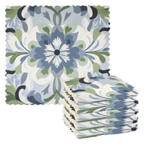 Yayeee 6 Pack Kitchen Dishcloths for Washing Dishes Soft Absorbent Microfiber Towels, Green Floral