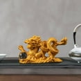 thumbnail image 1 of Estatua de cuentas de dragón para decoración de té, accesorios de té, adorno para mascotas, estatuilla de mascota para estudio, decoración del hogar y Oro Macarena Estatuilla de dragón, 1 of 8
