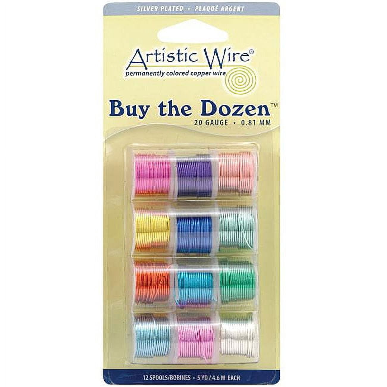 Permanently Colored Copper Wire, Silver Plated 5 Yards 12/Pkg