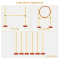 thumbnail image 4 of PawHut 3PCs Portable Pet Agility Training Obstacle Set for Dogs w/ Adjustable Weave Pole, Jumping Ring, Adjustable High Jump, 4 of 10