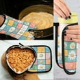 thumbnail image 5 of Yayeee Oven Mitts and Pot Holder Set of 2 Heat Resistant Kitchen Gloves Baking Hot Pad, Daisy Mosaic, 5 of 5