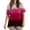 Hot Pink womens tops, variant on pimelu Womens Tops Tops for Women Trendy Loose Fit Side Slit Irregular Swing Hem Shirts Summer Casual Tie-Dye Print T-shirt Ladies Round Neck Short Sleeve Tunic Top