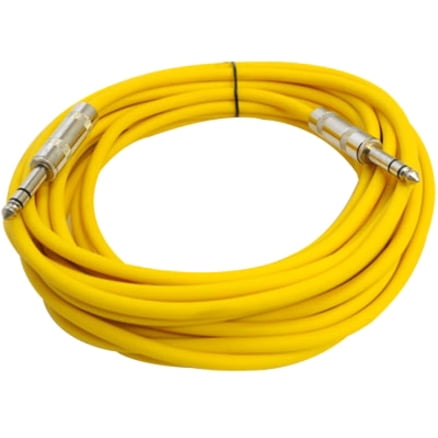 Seismic Audio SATRX-25, Yellow 25 Foot TRS Patch Cable