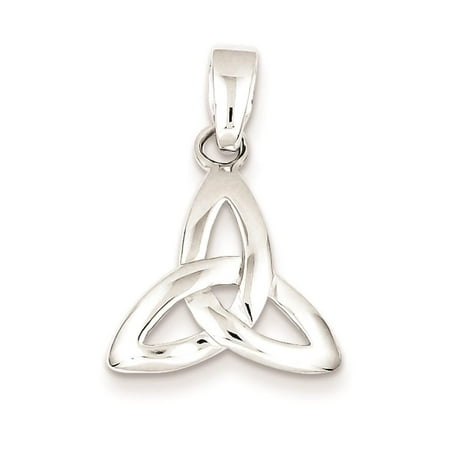 925 Sterling Silver Rhodium Plated Trinity Charm Pendant