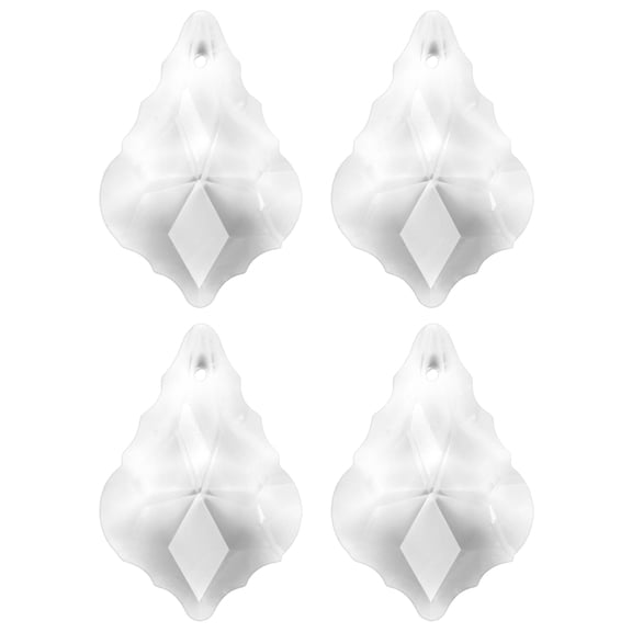4-Pack Crystal Maple Leaf Prisms, 38mm/1.5 Inch Hanging Crystals Chandelier Prisms for Home/Windows/Garden/DIY[Clear White]
