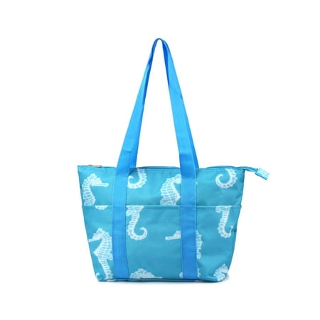 Sawhorse For Sale Zodaca Fashion Large Women Handbag Insulated Lunch Tote Zipper Double Handles Carry Bag for Travel Grocery Shopping - Seahorse ()