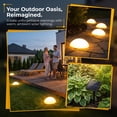 thumbnail image 5 of 5 Pack Solar Pebble Lights Outdoor, Solar Rock Lights Outdoor, Outdoor Waterproof Landscape Night Lights, Solar Stone Lights for Yard Walkway Patio Pathway Flowerbed Garden Decoration, 5 of 7