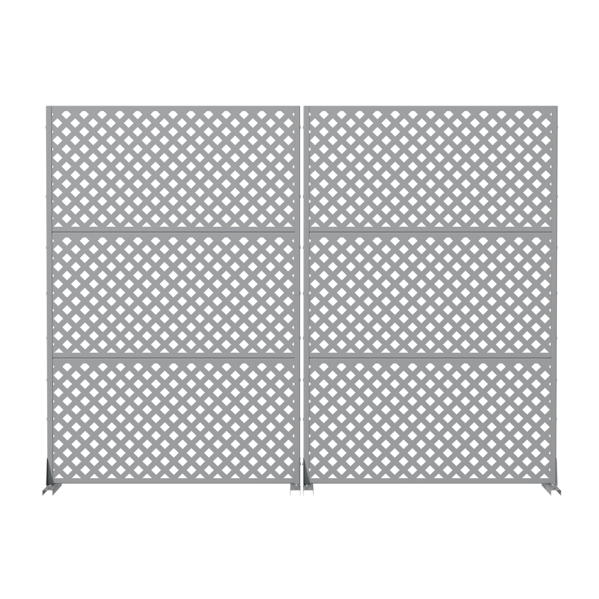 MAYEERTY 3 Panels Outdoor Privacy Screen, Metal Decorative Privacy Fence,2 pcs Privacy Panel for Patio, Balcony, Backyard, Garden