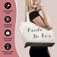 thumbnail image 5 of Prazoli Engaged Tote Bag Cute Engagement and Bridal Shower Gift for Bride to Be, Canvas Cotton Bag, 5 of 10