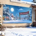 thumbnail image 6 of Christmas Garage Door Cover, Large Christmas Banner Backdrop Decorations Hanging Door Photography Decor for Indoor Outdoor House Patio Lawn Party Background,Reindeer Santa Claus,13x6FT A, 6 of 6