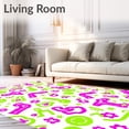 thumbnail image 2 of ODIKA 2'x3' Machine Washable Non-Slip Area Rug, Youth Culture Inspired Decorative Trendy Interior Accent High Traffic Rug with Pad, Pink, 531743, 2 of 8