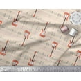thumbnail image 2 of Soimoi White Cotton Duck Fabric Notes & Guitar Musical Instrument Print Fabric by Yard 42 Inch Wide, 2 of 3