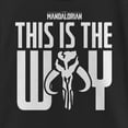 thumbnail image 2 of Girl's Star Wars: The Mandalorian This is the Way Black and White Logo  Graphic Tee Black Small, 2 of 4