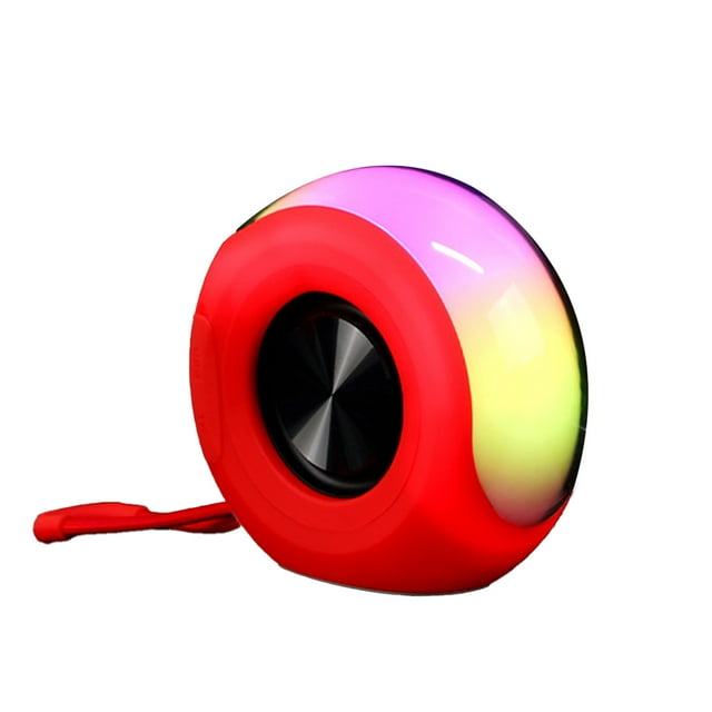 Haut-parleur Bluetooth Rouge avec Éclairage Coloré RVB, Performance de Batterie Élevée, Faible Latence, Son, Conception Multifonctionnelle, Effet Audio à Grand Surface, Bluetooth 5.3 pour Divertissement et Rassemblements Wit
