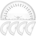 thumbnail image 1 of Shisuyan 5pcs Plastic Protractor 180 Degrees Math Protractor Geometry Protractor for Angle Measurement, 1 of 9