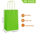 thumbnail image 2 of AZOWA Medium Gift Bags Light Green Kraft Paper Bags with Handles ( 10.6 x 8.7 x 4.3 in, Green, 25 Pcs), 2 of 8